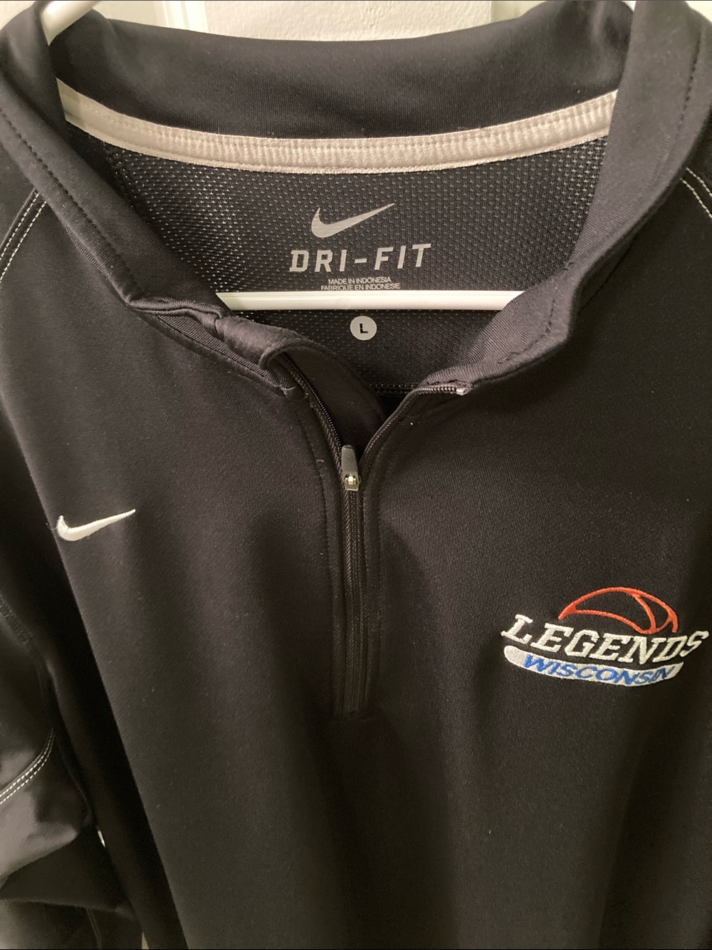 Nike Black Dri-FIT Legends Wisconsin Quarter-Zip Pullover